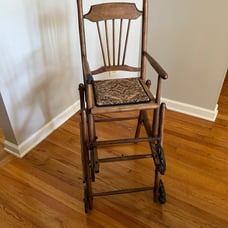Antique/vintage highchair and stroller combo
