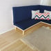 Miniature Dollhouse Furniture Sectional Sofa Couch Navy 1:12 scale