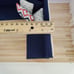 Miniature Dollhouse Furniture Sectional Sofa Couch Navy 1:12 scale