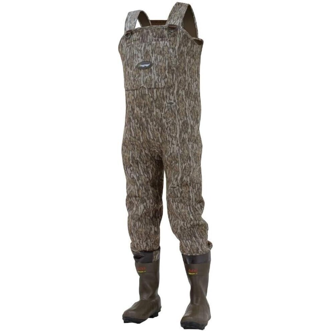 FROGG TOGGS Amphib Neoprene Bootfoot Camo Chest Wader Sz 8 Mossy Oak Bottomland