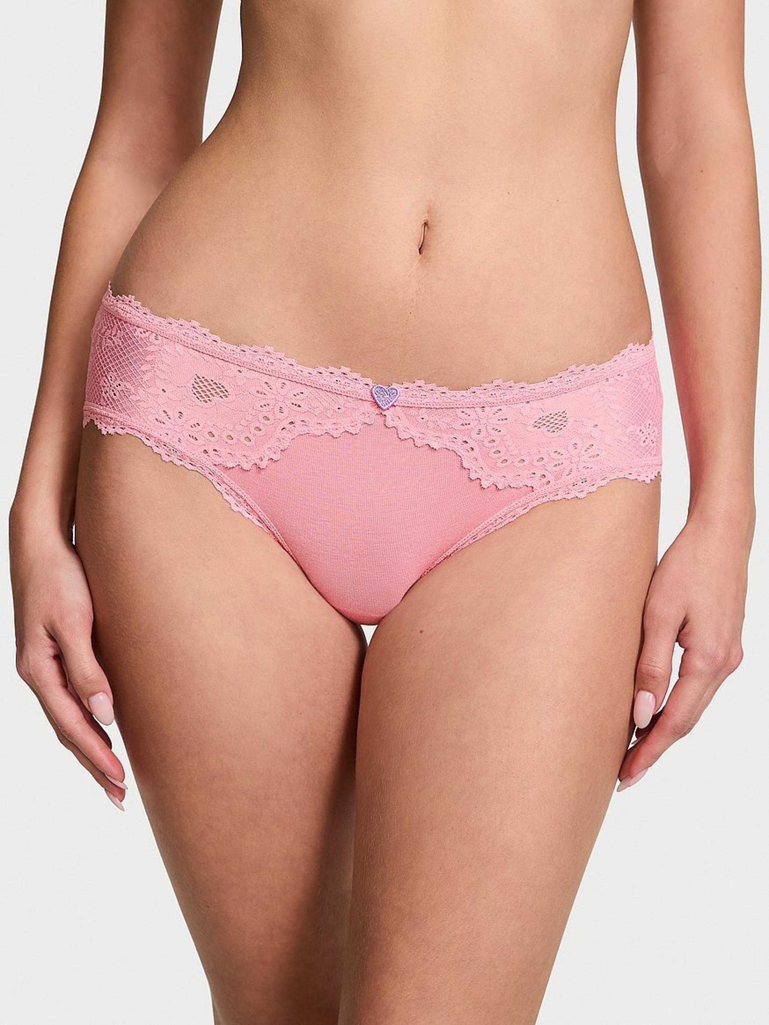 Victoria’s Secret Heart Eyelet Cotton High-Leg Brief Panty Medium