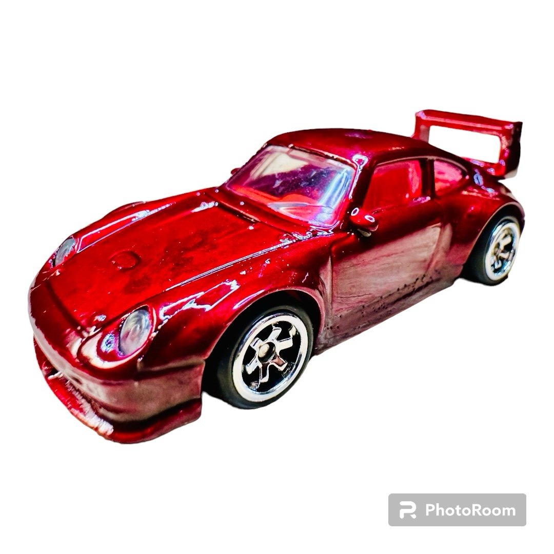 Hot Wheels Porsche 993 GT2 Factory Test Run in Candy Red with Factory Rivets