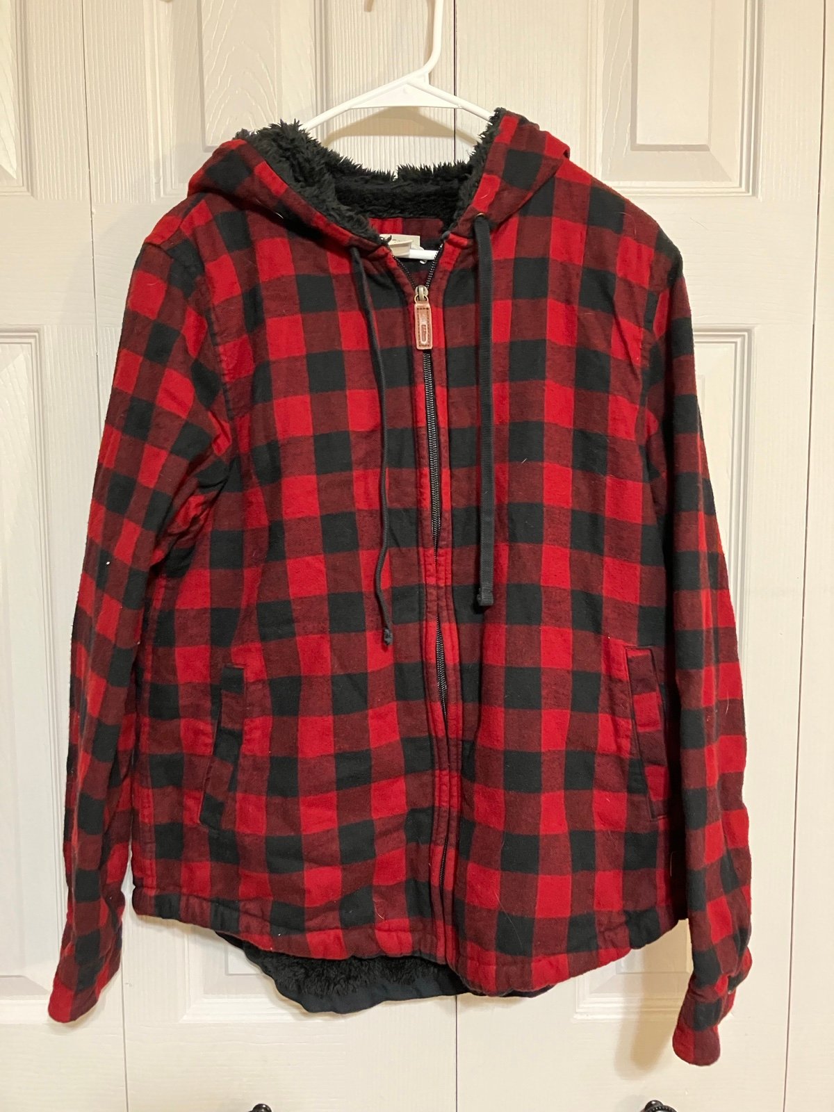 L.L. Bean Relaxed Fit Flannel Shacket Mens Sz S Red/black Plaid Casual Fall