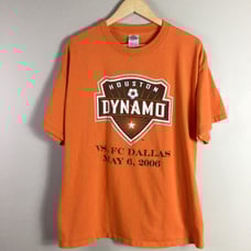 2006 Houston Dynamo VS FC Dallas Soccer T Shirt Orange XL