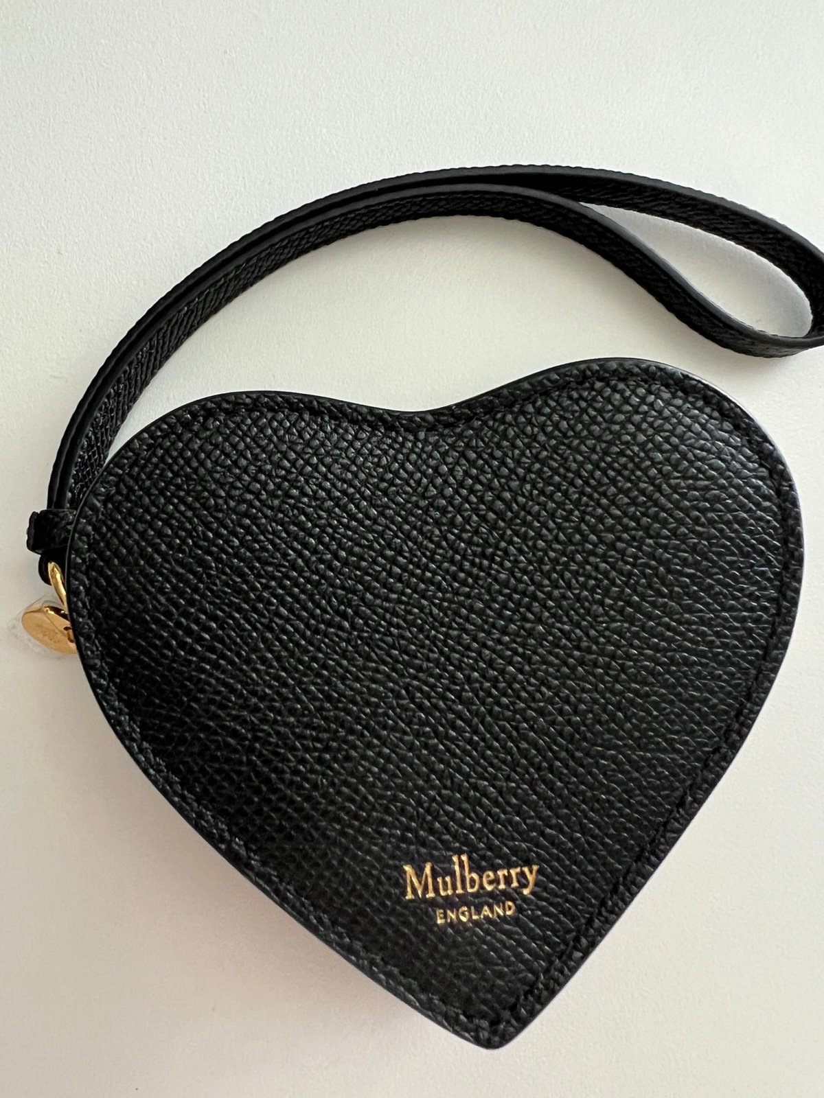 Mulberry Heart Coin Zip Purse in Black
