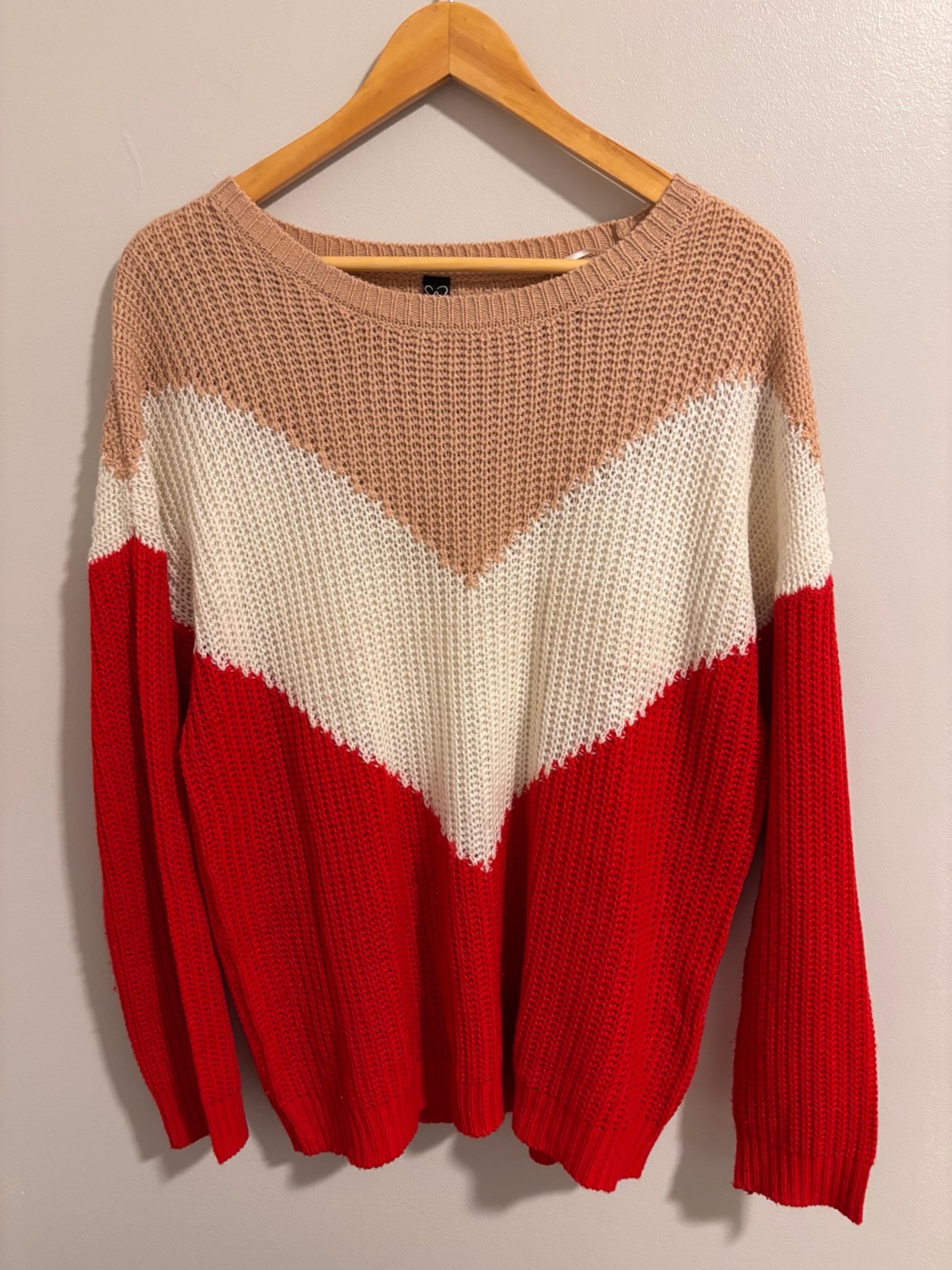Adorable color block sweater