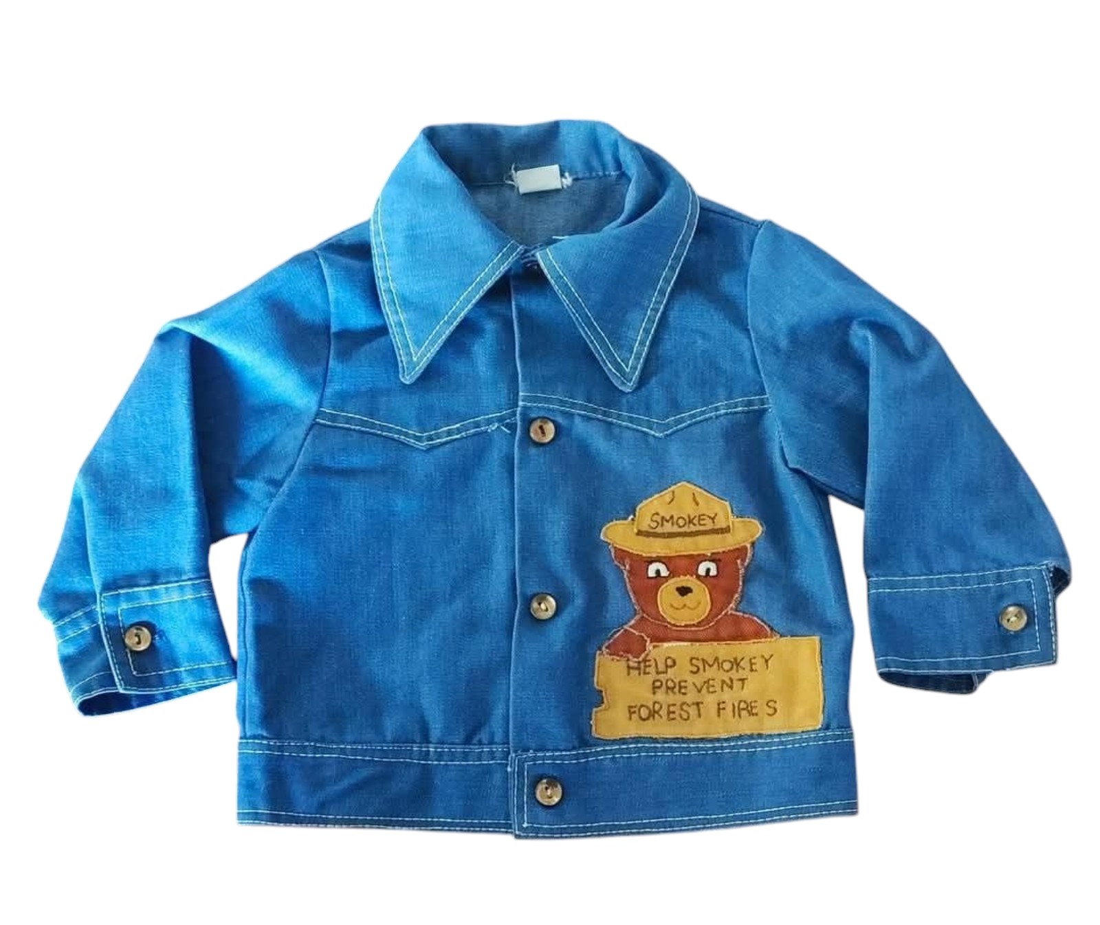 Vintage Smokey The Bear Denim Kids Jacket