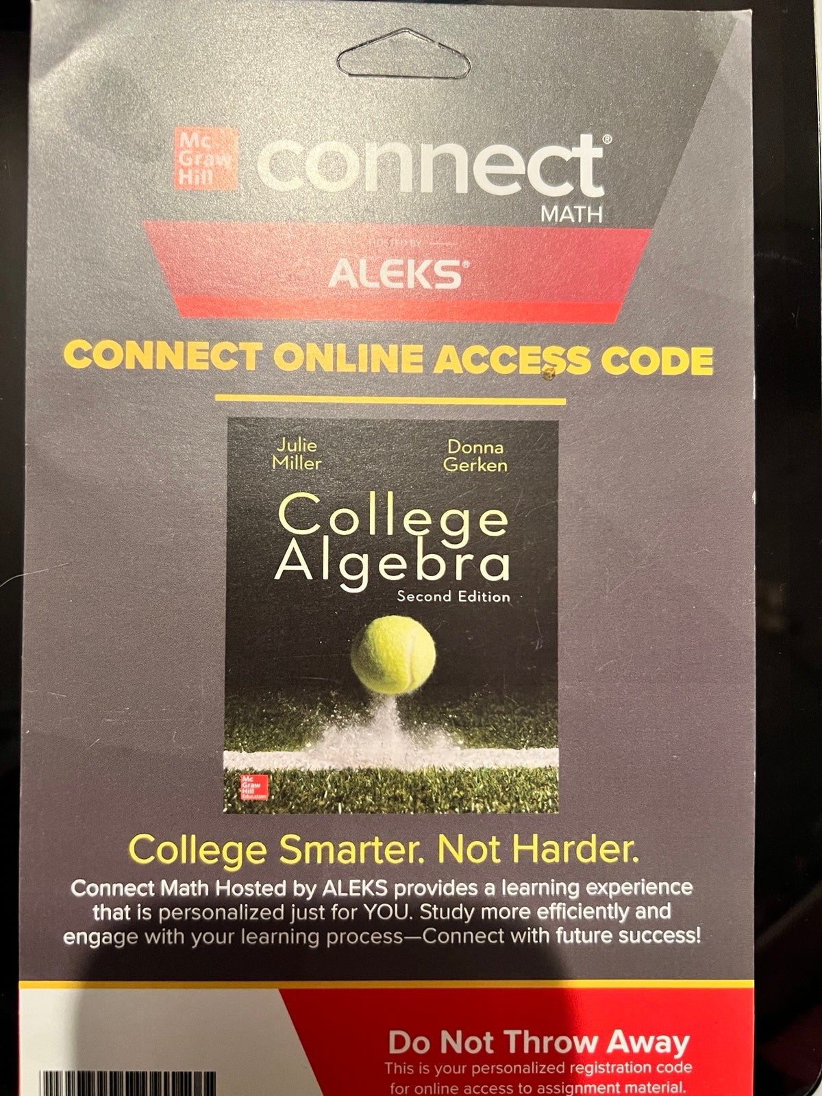 Access Code for College Math Book