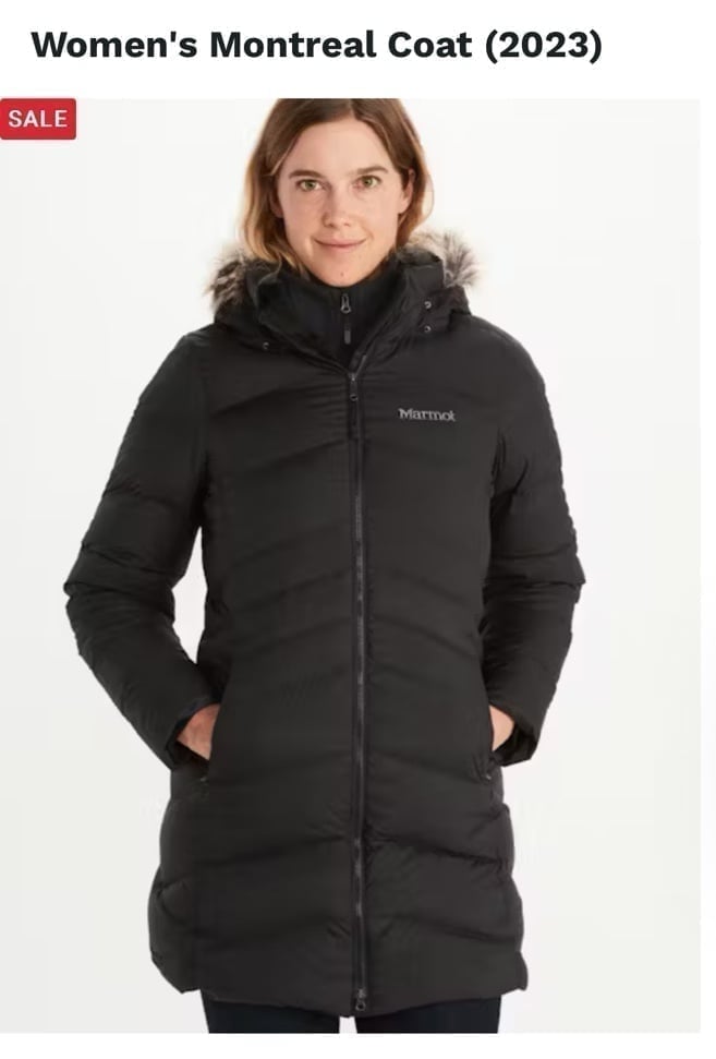 NWT Marmot Black 700 Fill Down Montreal Winter Coat Jacket Women’s SZ XS