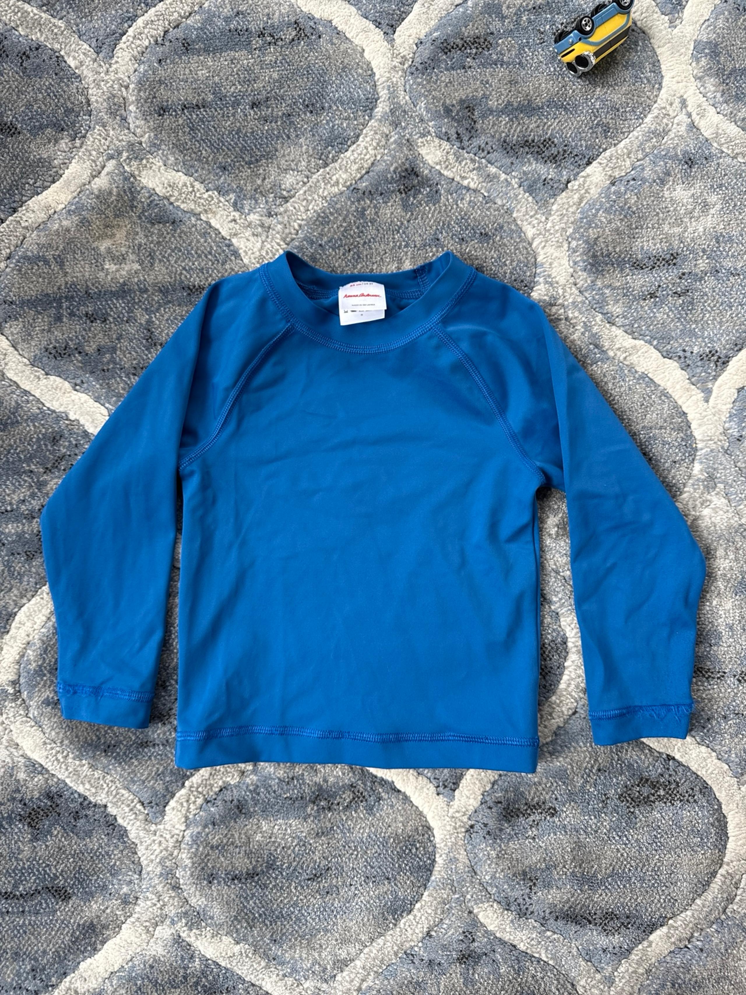 Hanna Andersson Long Sleeve Rash Guard Medium Dark Blue 2T