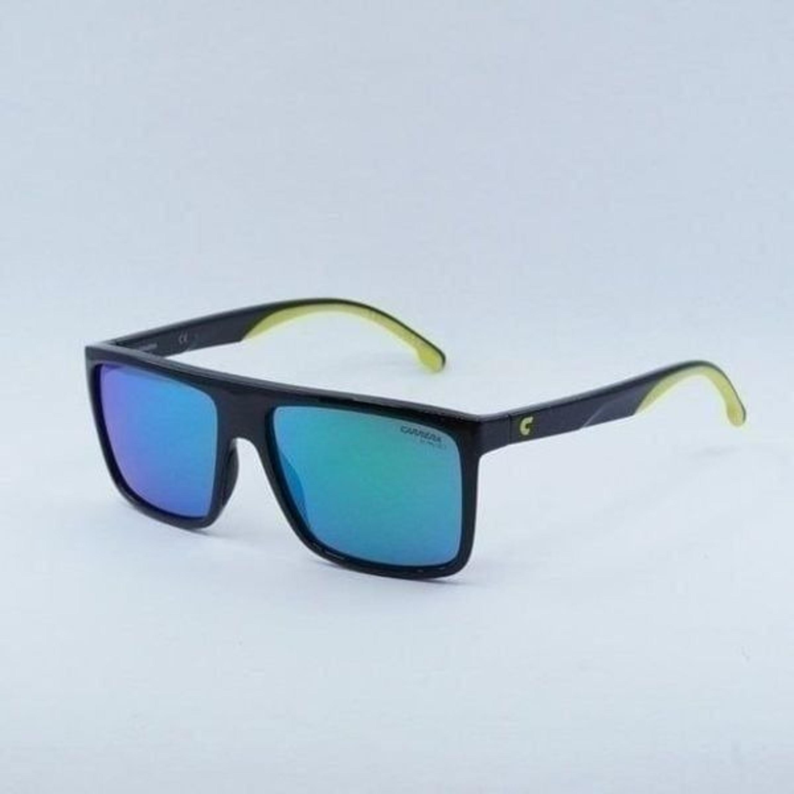 NEW CARRERA 8055/S 07ZJ Z9 BLACK GREEN/GREY WITH GREEN MIRROR SUNGLASSES