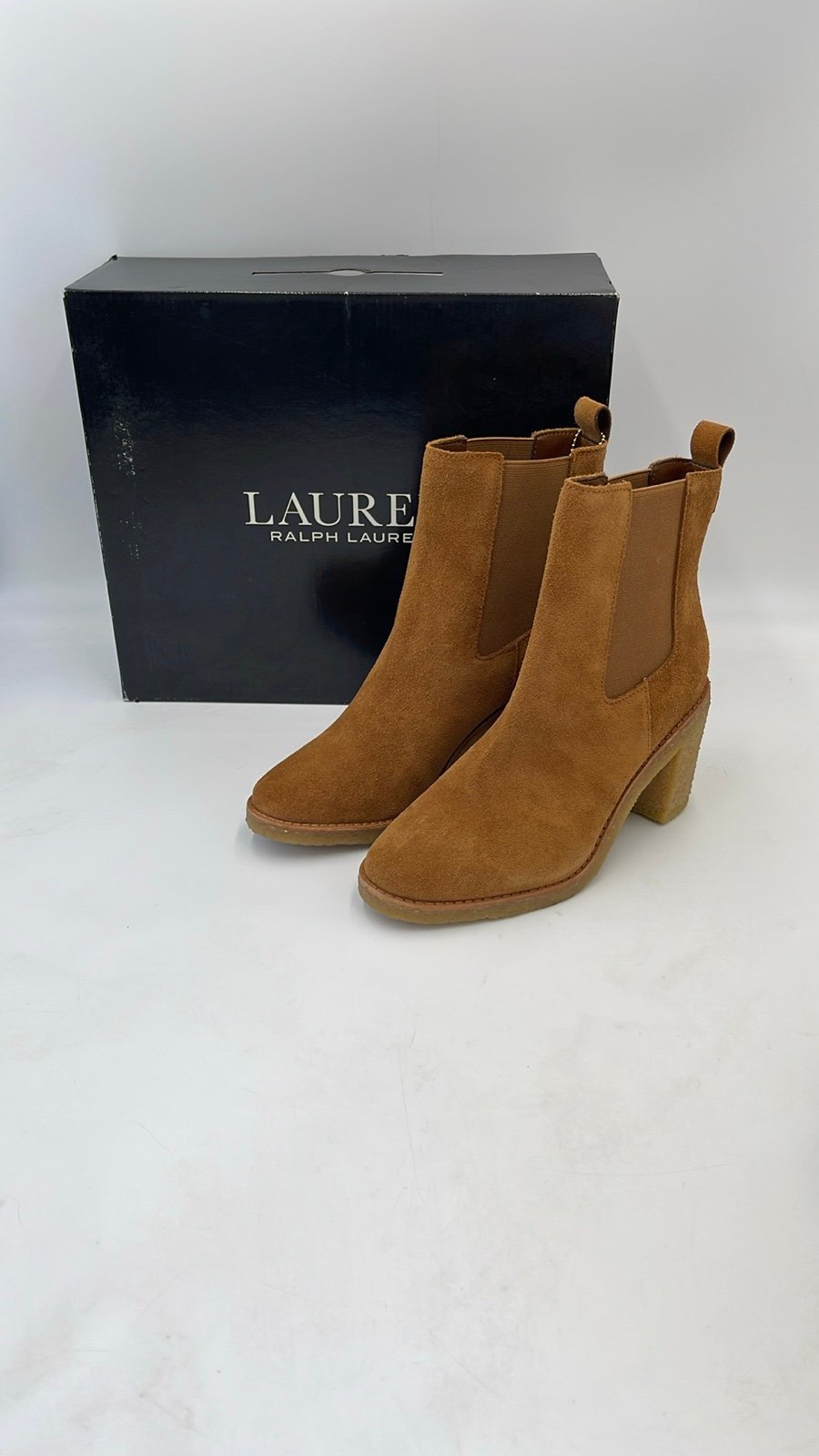 Lauren Ralph Lauren Marianna Water Repellent Suede Booties Size 6B