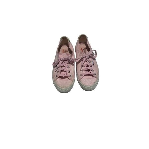 Bobs Pink Lace Up Ankle Low Athletic Fashion Sneakers Size 8