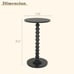 Round Side Table, Small Drink Table for Small Spaces Black