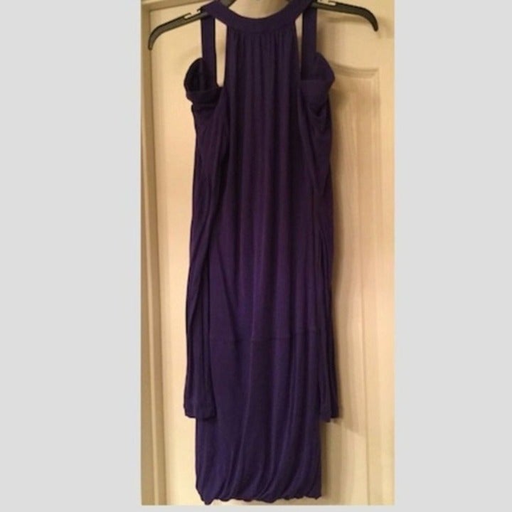 BCBG MAX AZRIA Cold-Shoulder Shirt Tunic Dress XXS