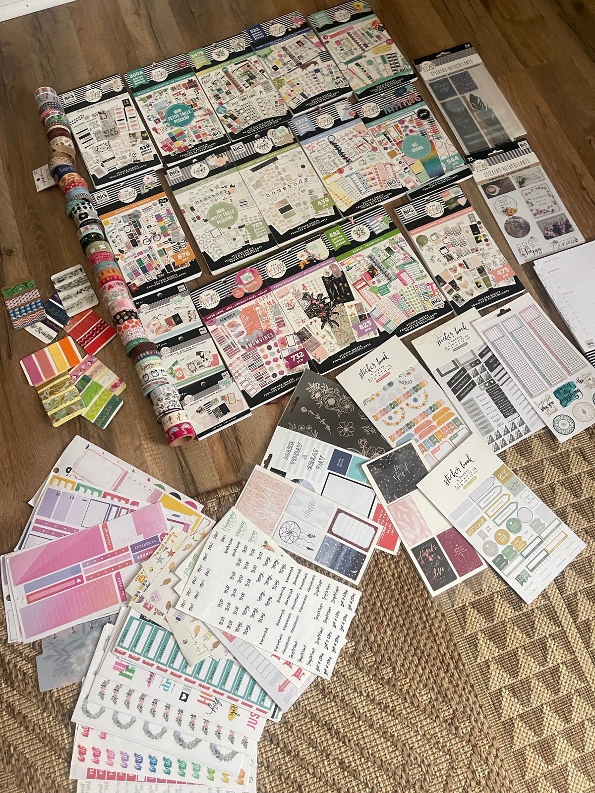 Happy Planner Sticker Lot and Washi Tape