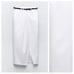 NWT. Zara White High-Waist Midi Pencil Skirt with Contrast Belt. Size L.