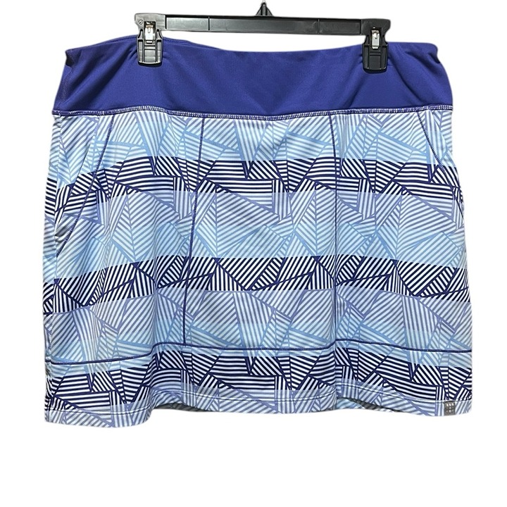 Title Nine Blue Patterned Skort Size XL