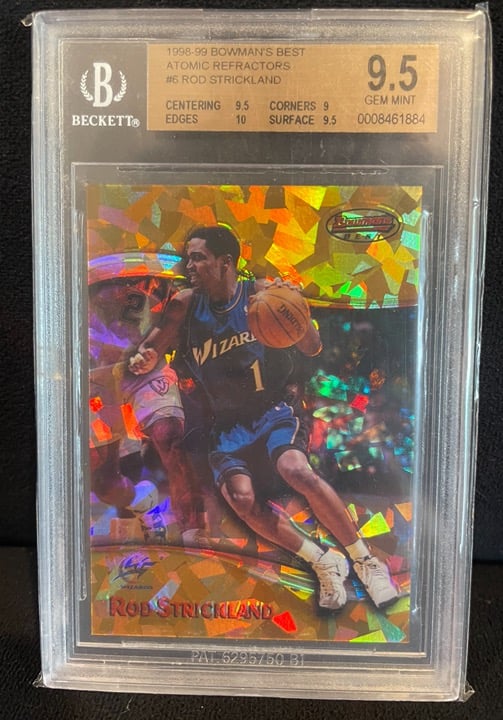 1998 1999 Bowmans Best Rod Strickland Atomic Refractor /100 BGS 9.5 Pop 1 98-99