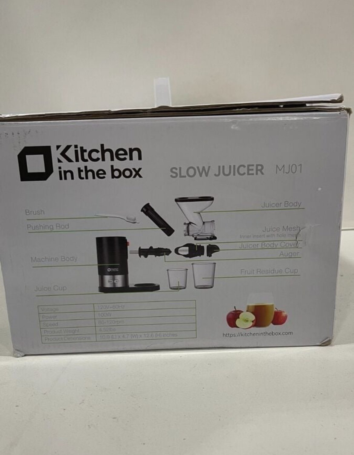 kitchen in the box Juicer Machines, Small Cold Press Juicer for Single Serve