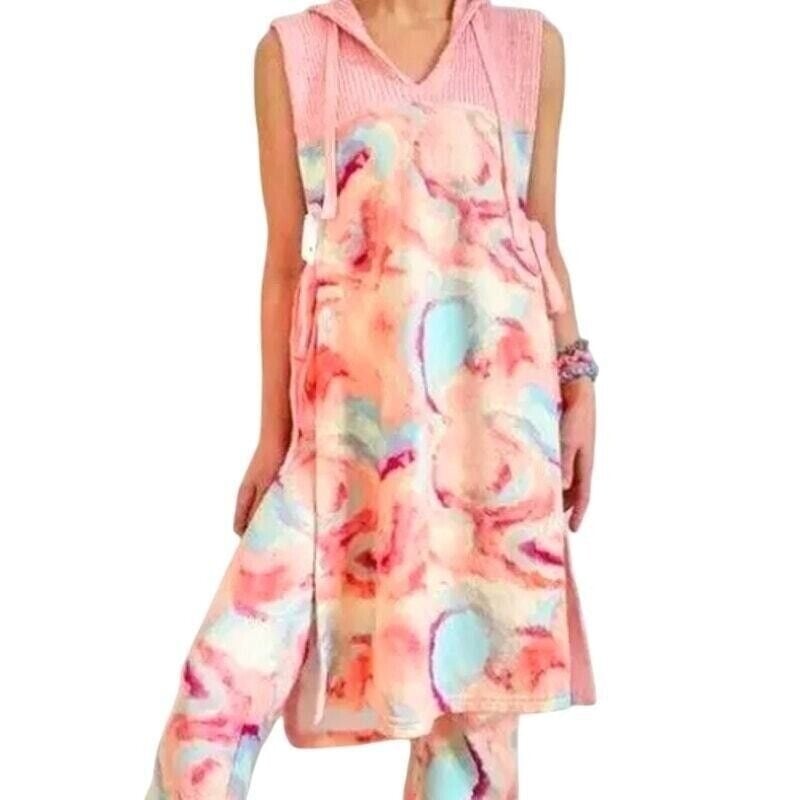 FREE PEOPLE Movement Hoodie & Pant Set Small Tie Dye New With Tags Comfortable