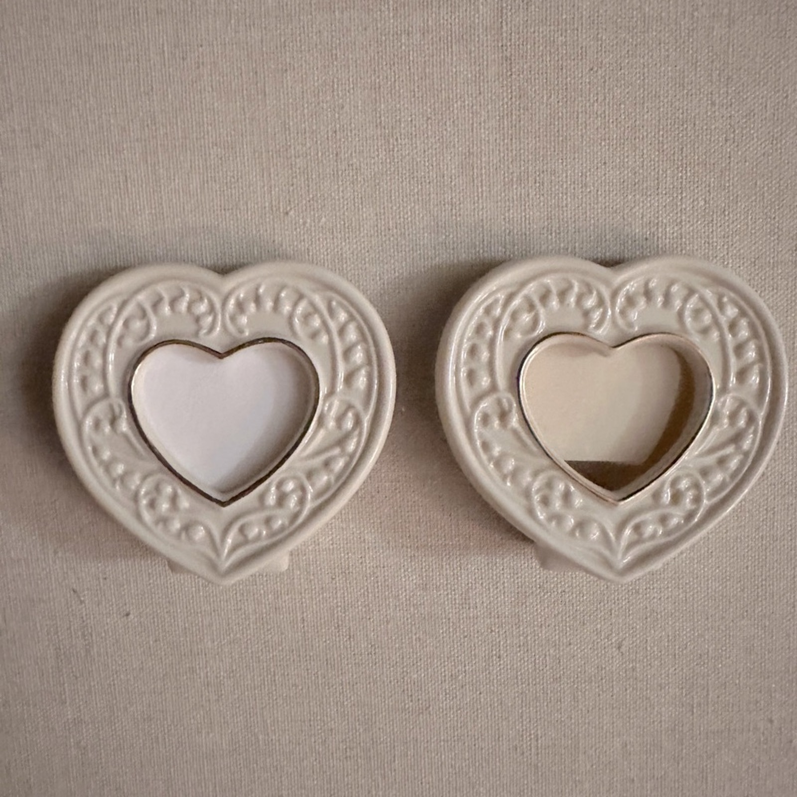 Lenox Wedding Promises small heart frames. Set of 2 NWOT