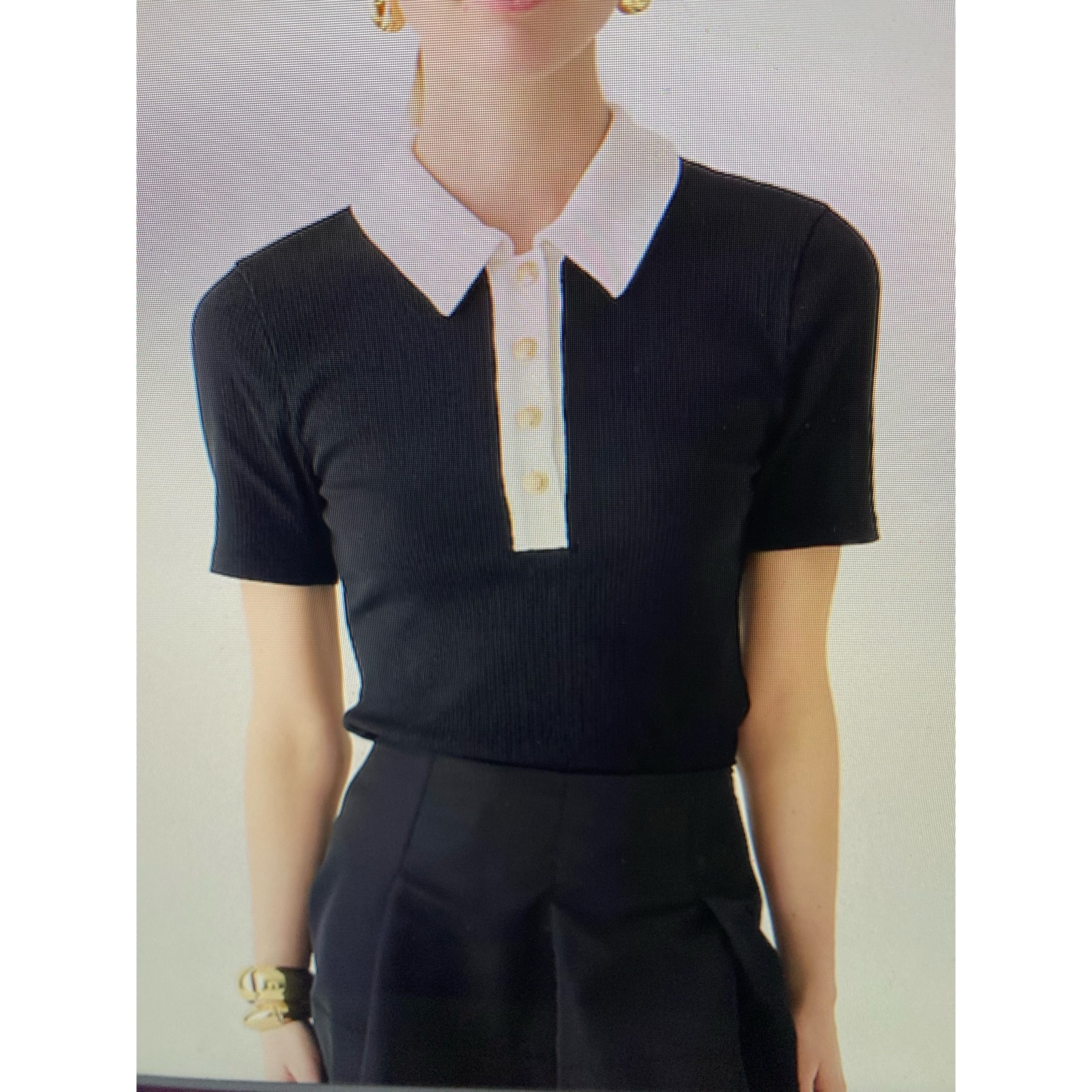 NWT J.Crew small Vintage rib polo t-shirt