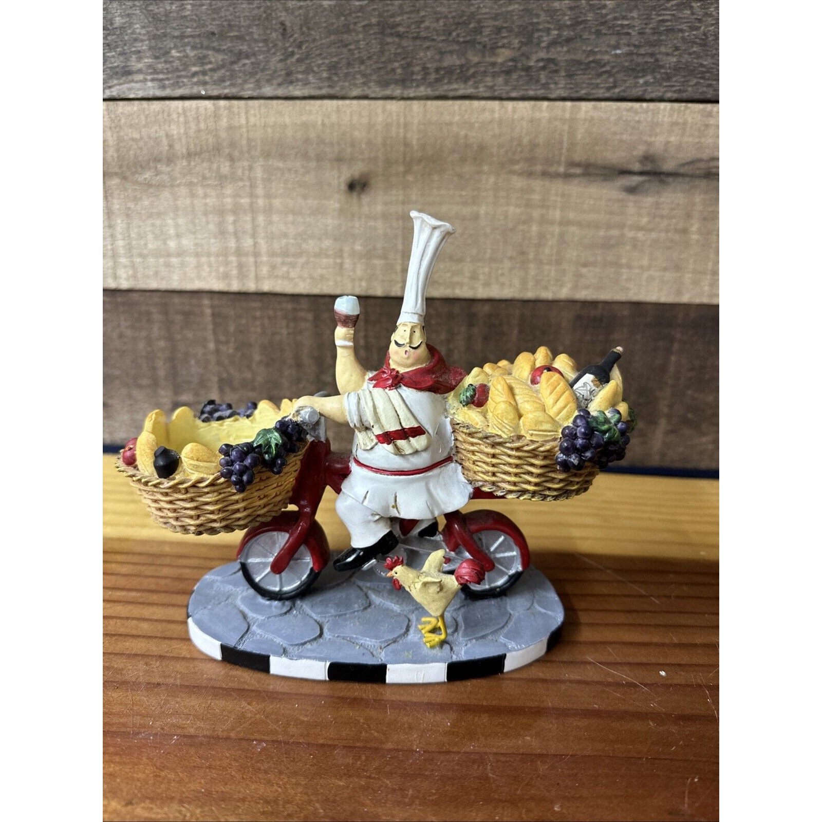 Rare Yankee Candle Chef On Bike Chicken Candle Holder