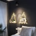 RICHER HOUSE Artificial Ivy LED-Strip Wall Hanging Shelves Set of 2, Macrame She