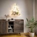 RICHER HOUSE Artificial Ivy LED-Strip Wall Hanging Shelves Set of 2, Macrame She