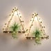 RICHER HOUSE Artificial Ivy LED-Strip Wall Hanging Shelves Set of 2, Macrame She