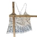Walter Baker White Eyelet Blue Floral Cami Size Large Strappy Cotton Lined NEW