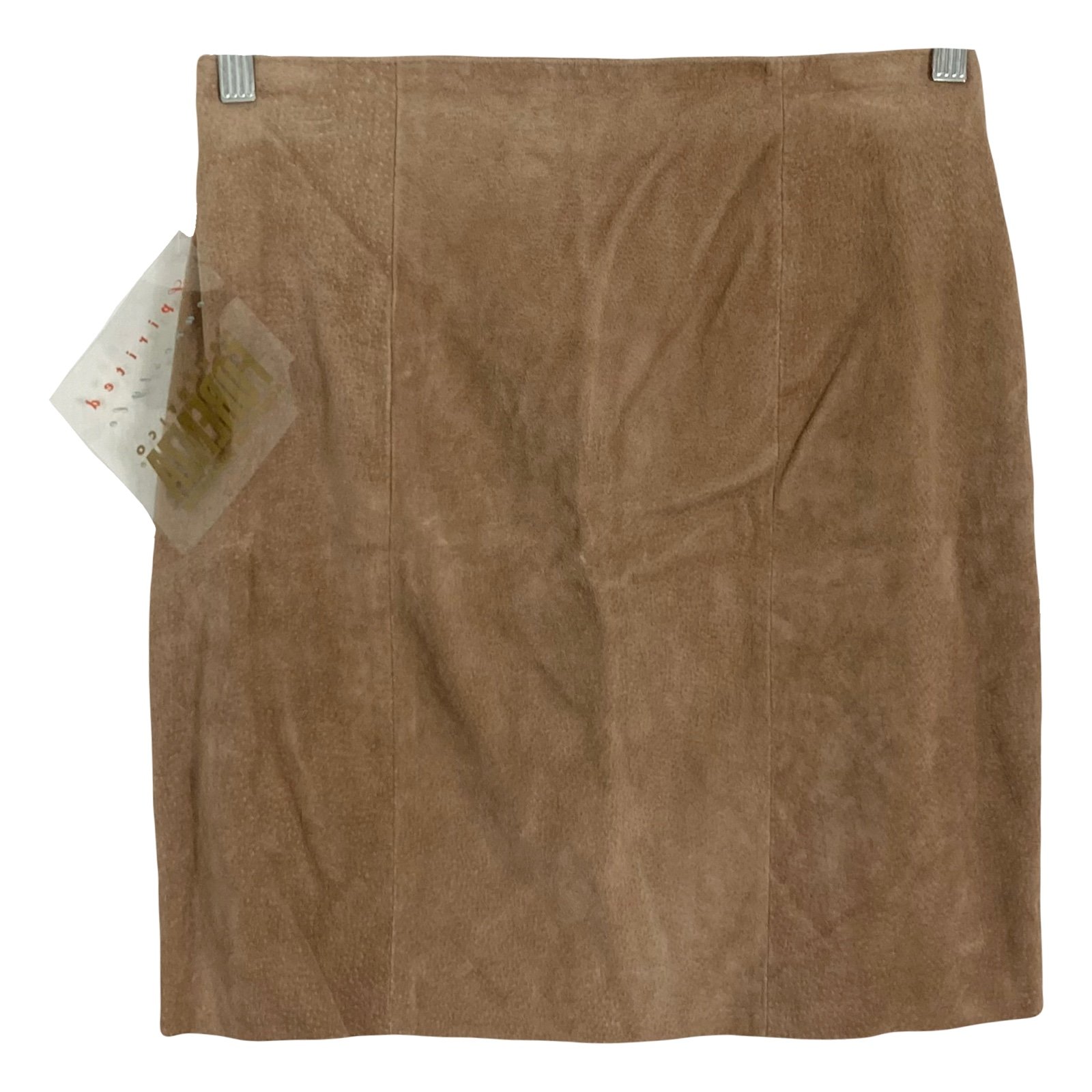 FORENZIA Skirt 12 Suede Leather Brown Knee Zip Lined