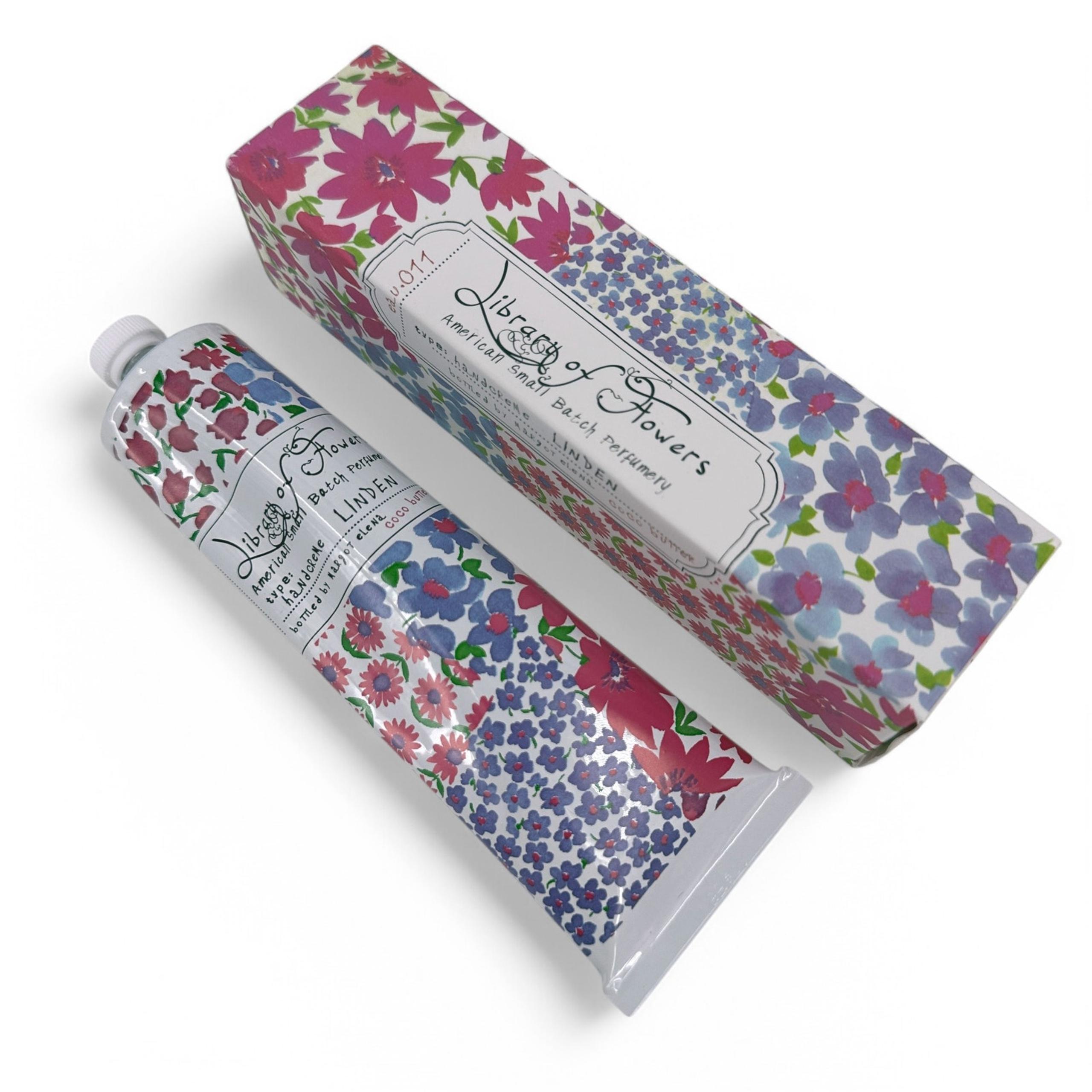 Library of Flowers Linden Handcreme 2.3 oz 65g Hand Cream Margot Elena
