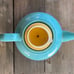 Vintage Lindt Stymeist Colorways 6-cup Teapot in Turquoise Yellow and Pink