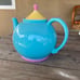 Vintage Lindt Stymeist Colorways 6-cup Teapot in Turquoise Yellow and Pink