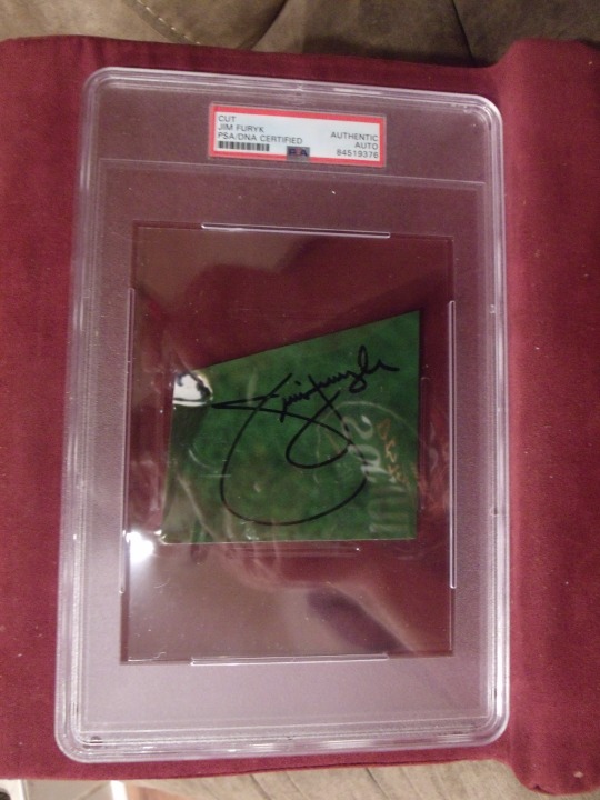 JIM FURYK PGA GOLF HAND SIGNED LARGE CUT SIGNATURE SLABBED PSA/DNA