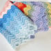 Vintage Rainbow Chevron STRIPE Afghan - Crib Throw, Lap Blanket