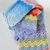 Vintage Rainbow Chevron STRIPE Afghan - Crib Throw, Lap Blanket