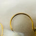 14k Yellow Gold Diamond Cut Carved Nugget Textured Oval Hook Hoop Earrings