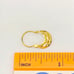 14k Yellow Gold Diamond Cut Carved Nugget Textured Oval Hook Hoop Earrings