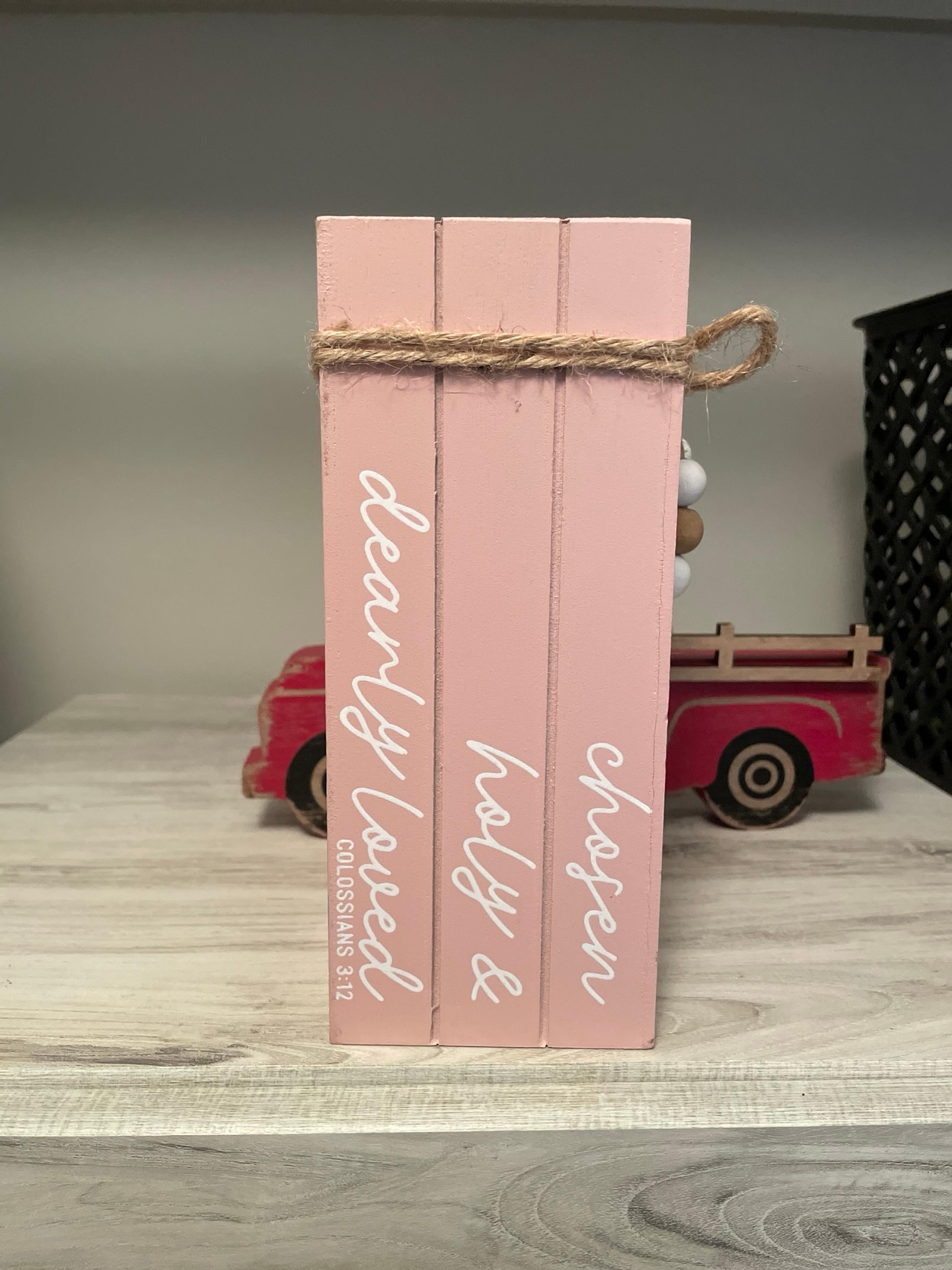 Girly Pink Scripture Verse Home Decor