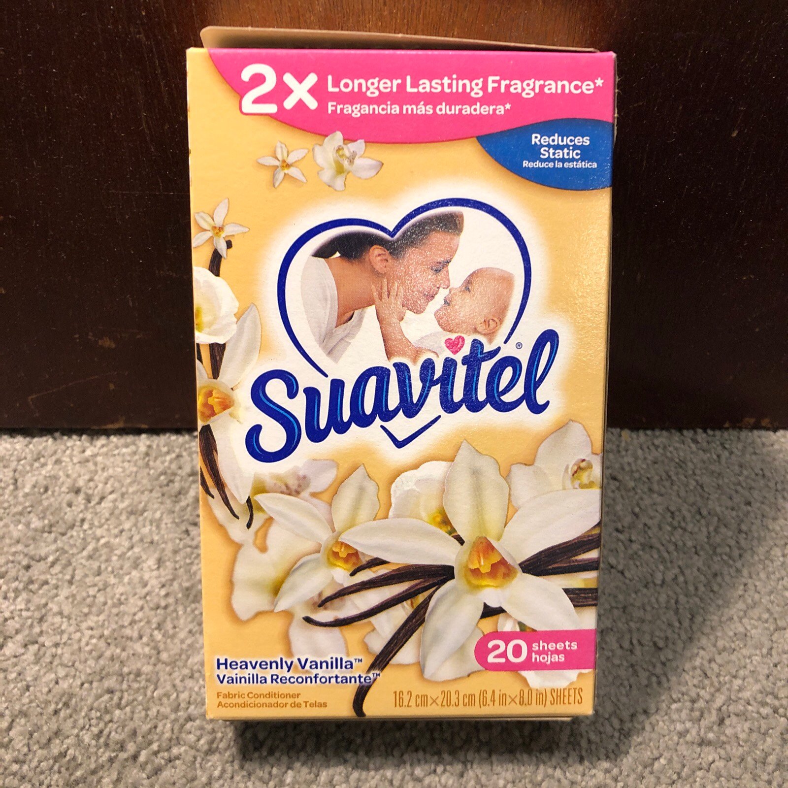 Suavitel Fabric Conditioner Heavenly Vanilla Dryer Sheets, 20 Sheets