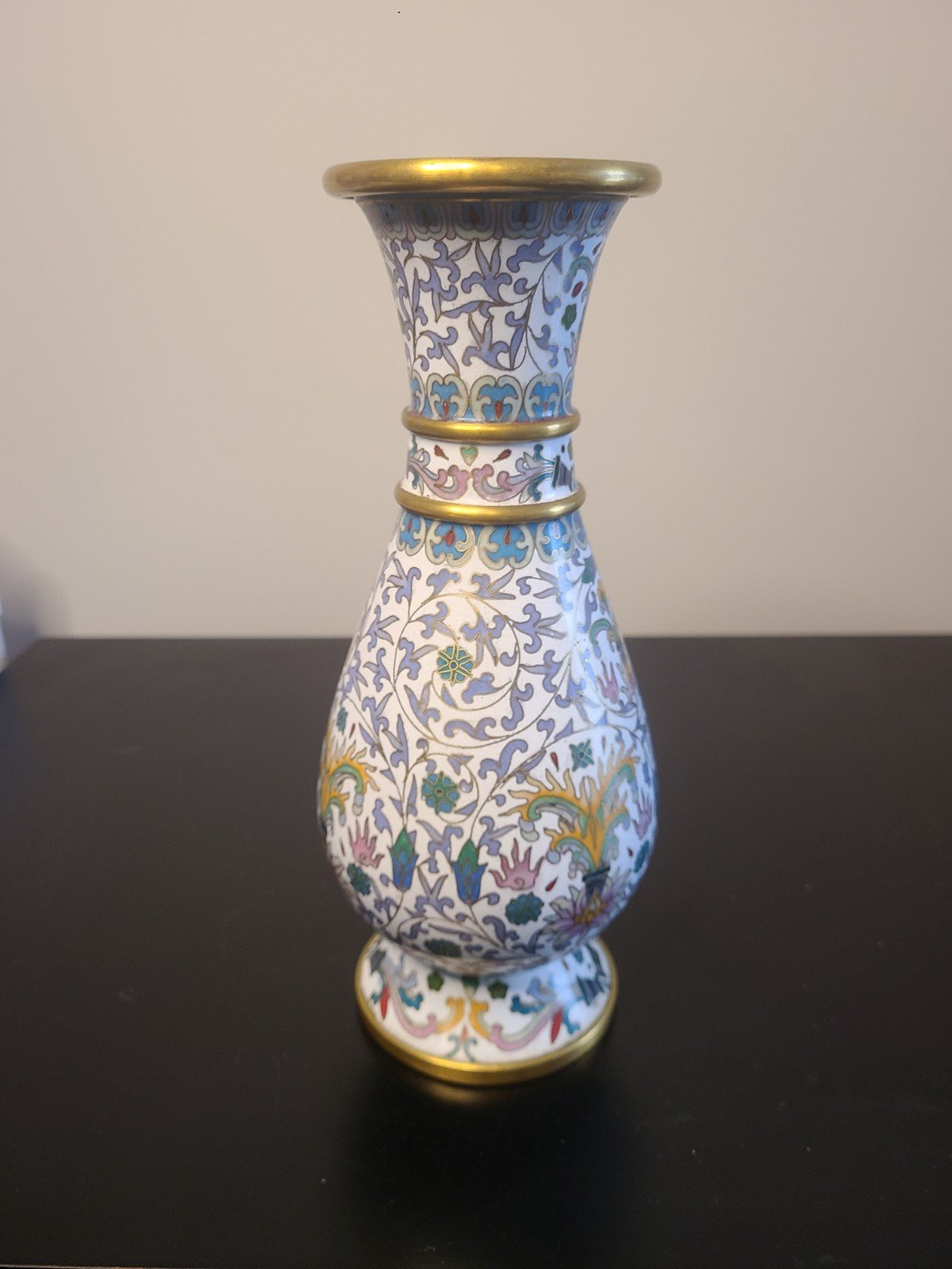 Vintage Chinese Cloisonne Vase 9
