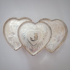 Montana Silversmith J Triple Heart Buckle