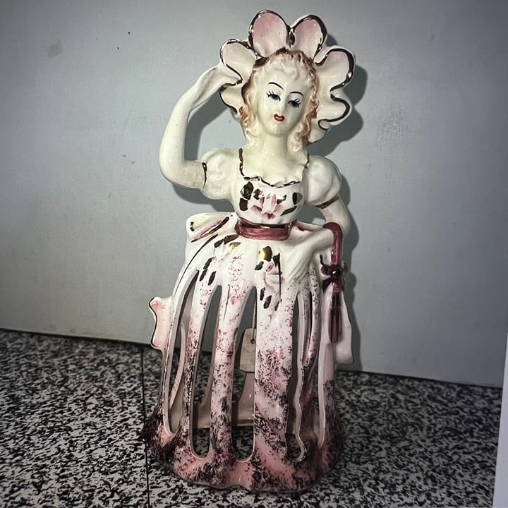 Vintage Betson's Hand Painted Ceramic Southern Lady Bell. Marked. 9 . Japan