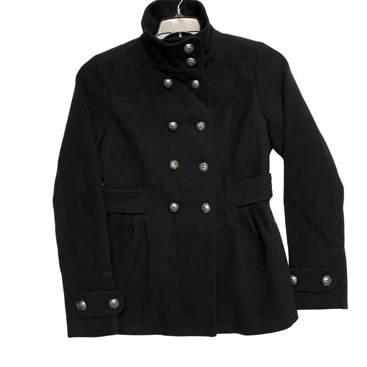 HYDRAULIC BLACK DOUBLE BREASTED PEA COAT SIZE SM NEW WITH TAG