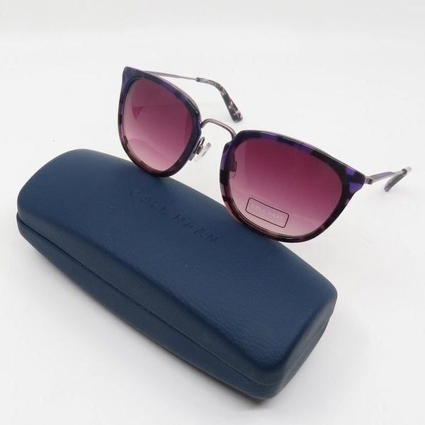 Cole Haan New CH6500 518 Plum Tortoise/Burgundy Gradient Sunglasses
