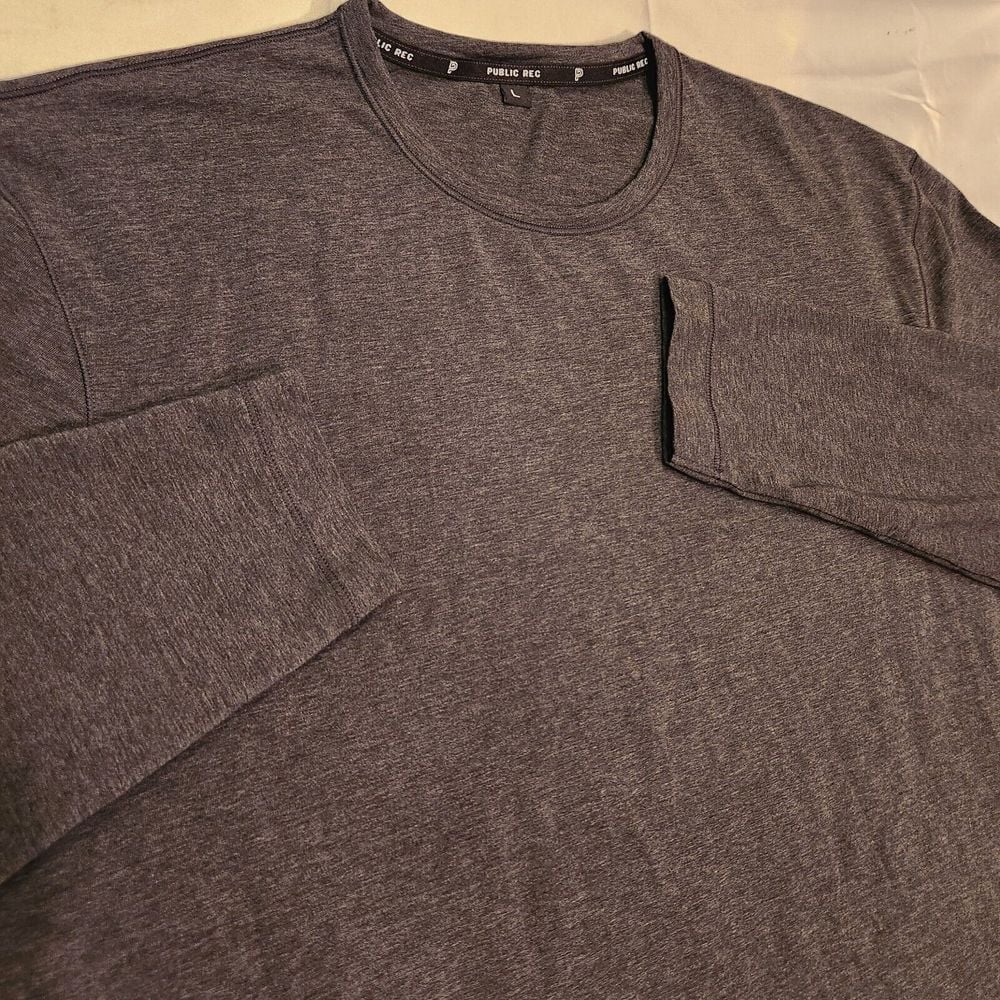 Public Rec Shirt Mens L Go To Long Sleeve Performance Athleisure Stretch Wicking