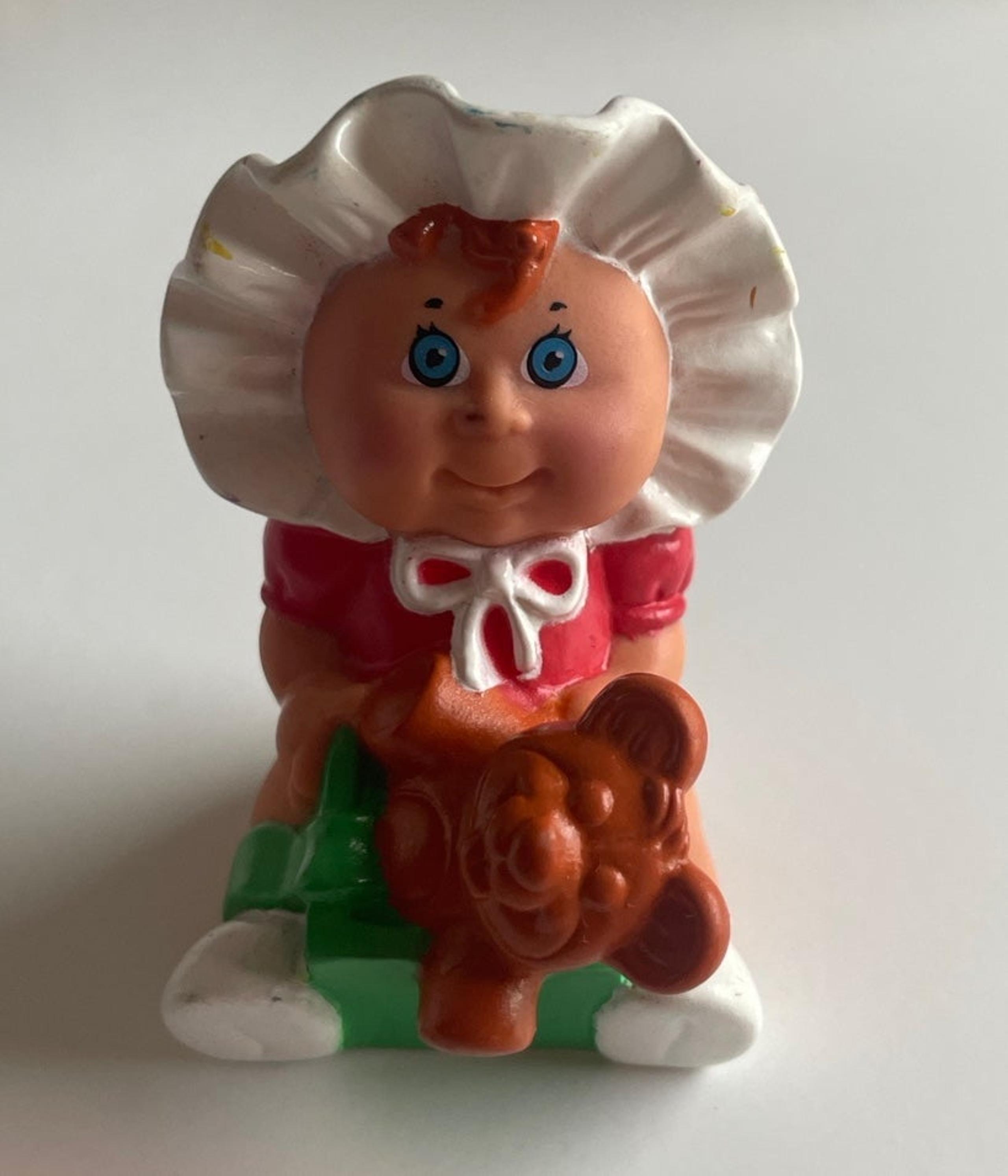 Vintage Cabbage Patch Baby Teddy Bear Plastic Doll 1994 OAA 3", 90s baby